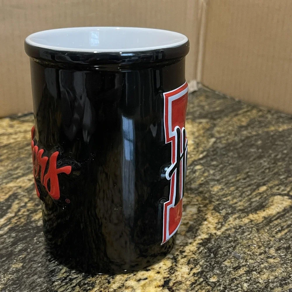 Nebraska Cornhuskers Coffee Mug Cup Ceramic Black Red NCAA Football Huskers 3D - Picture 4 of 7